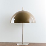 DESK LAMP WITH BROWN PLASTIC LAMPSHADE FROM THE 1970'S